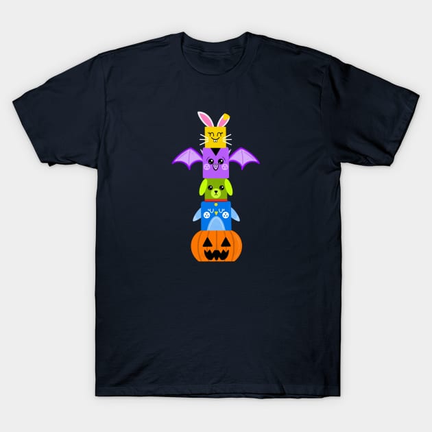 Spooky Totem Pole T-Shirt by KirstyFinnigan